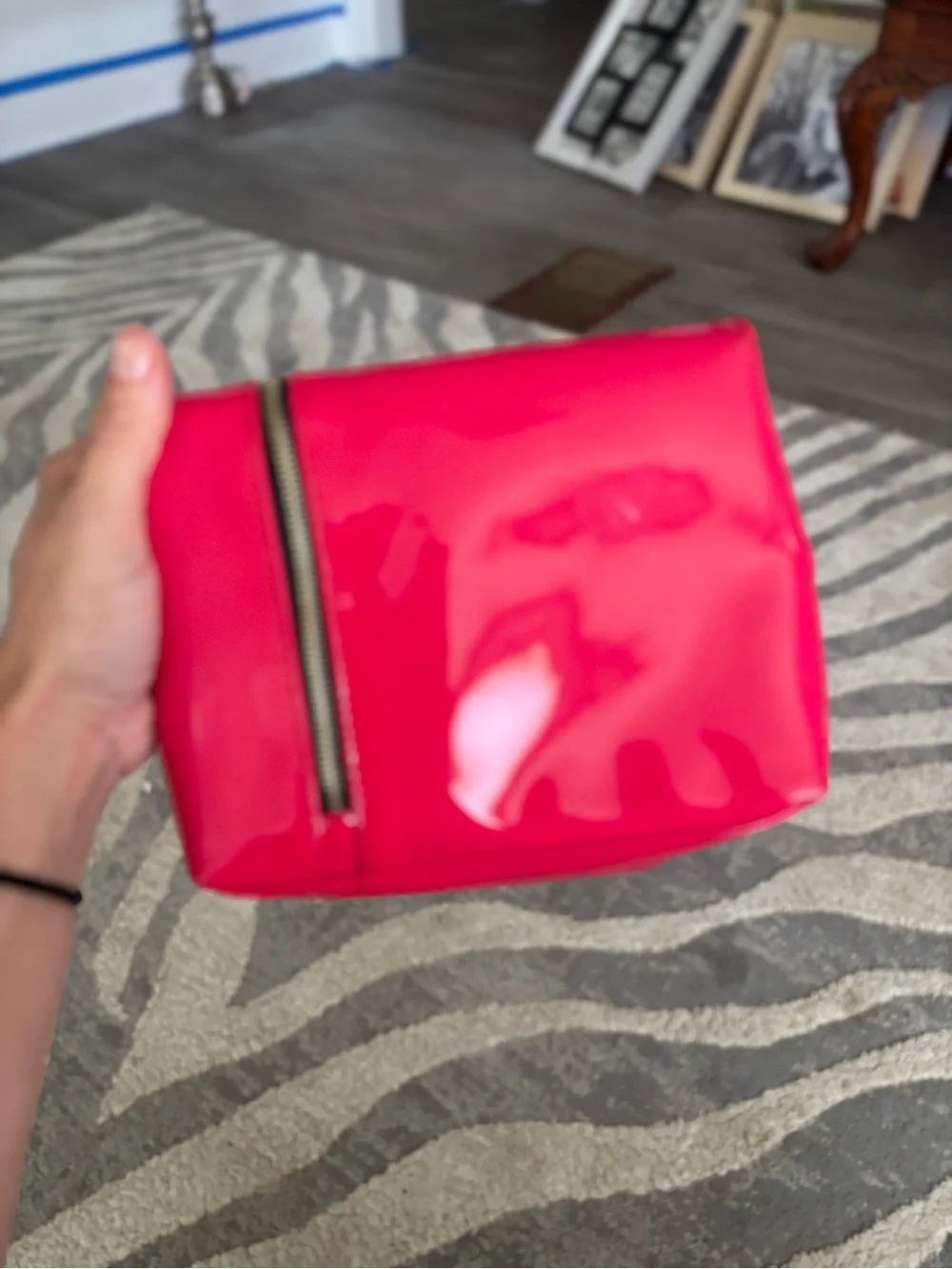 Yves Saint Laurent Pink Patent Cosmetic Pouch